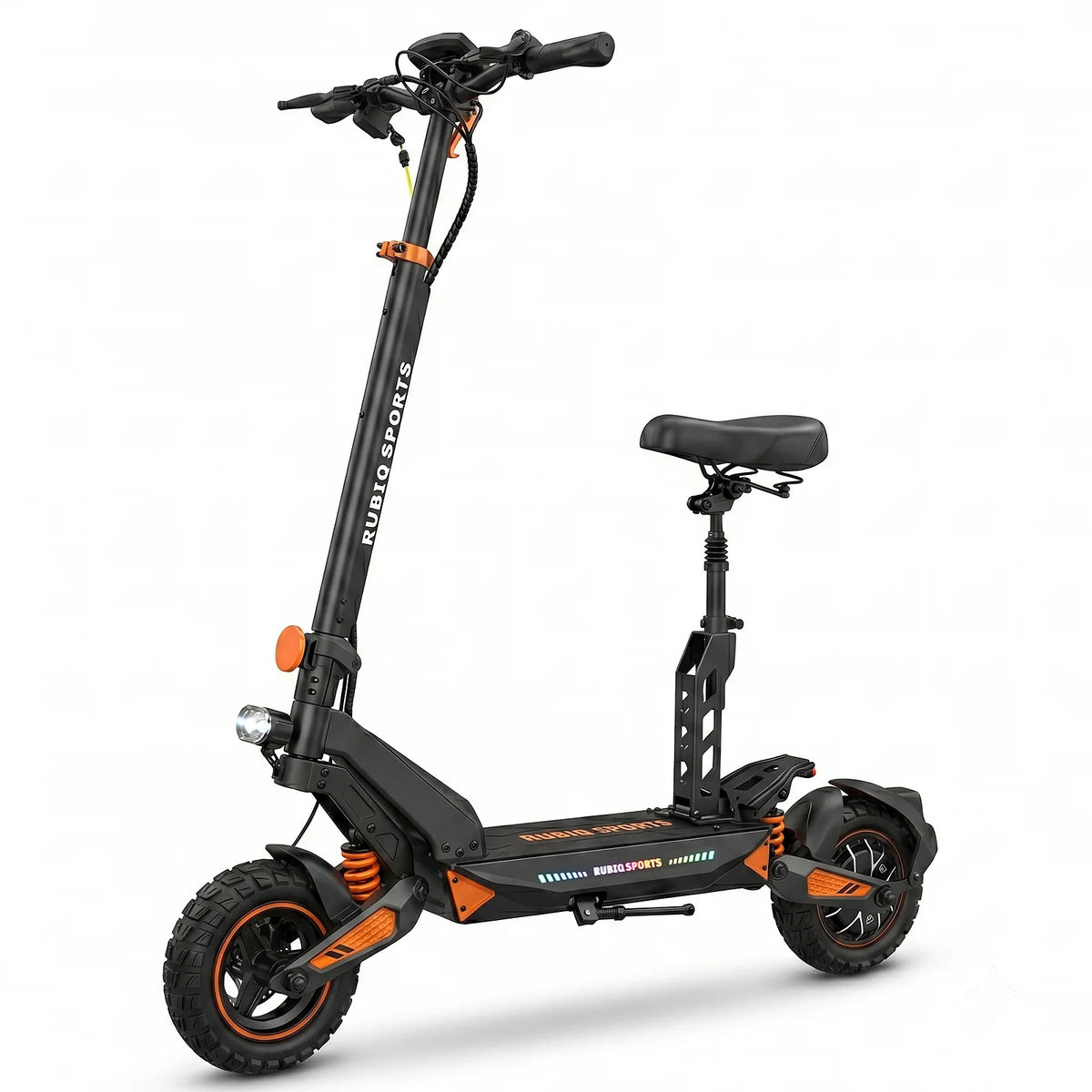 Electric Scooter with Seat for Adults, 2400W Motor, 52V 20.8Ah Battery, 11-inch Tires, Hydraulic Disc Brakes, Foldable E Scooter, 180kg Max Load