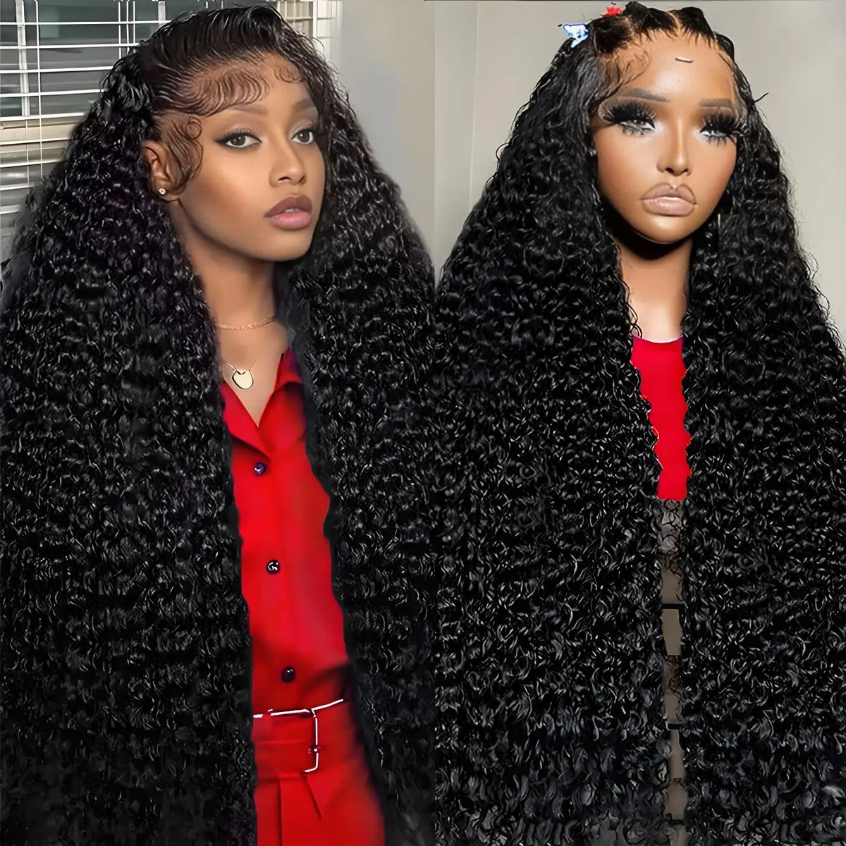 Lovely Prince Premium Deep Wave Human Hair Lace Front Wig