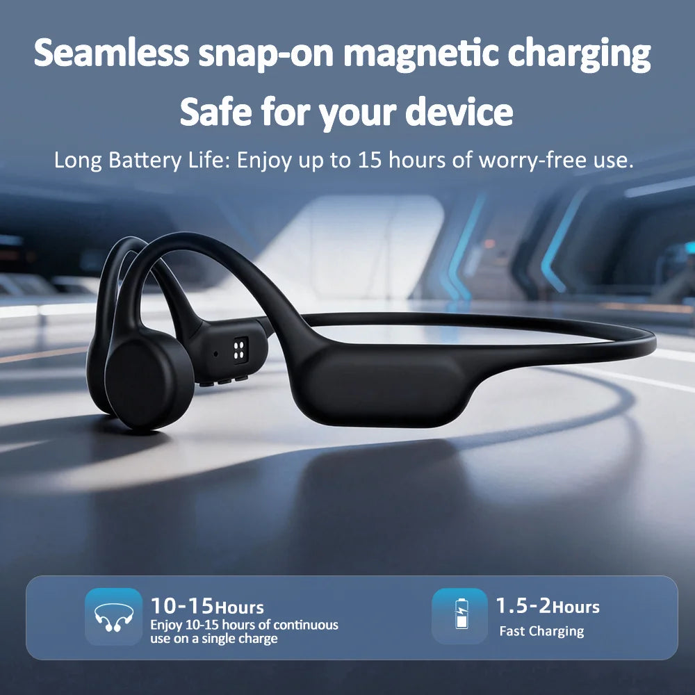 Coaxthon Bluetooth Bone Conduction Open Ear Rechargeable Hearing Aid