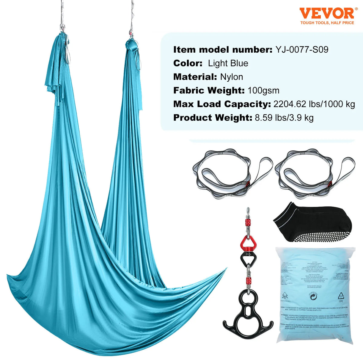 SucceBuy Premium Nylon Aerial Yoga Hammock And Swing Set