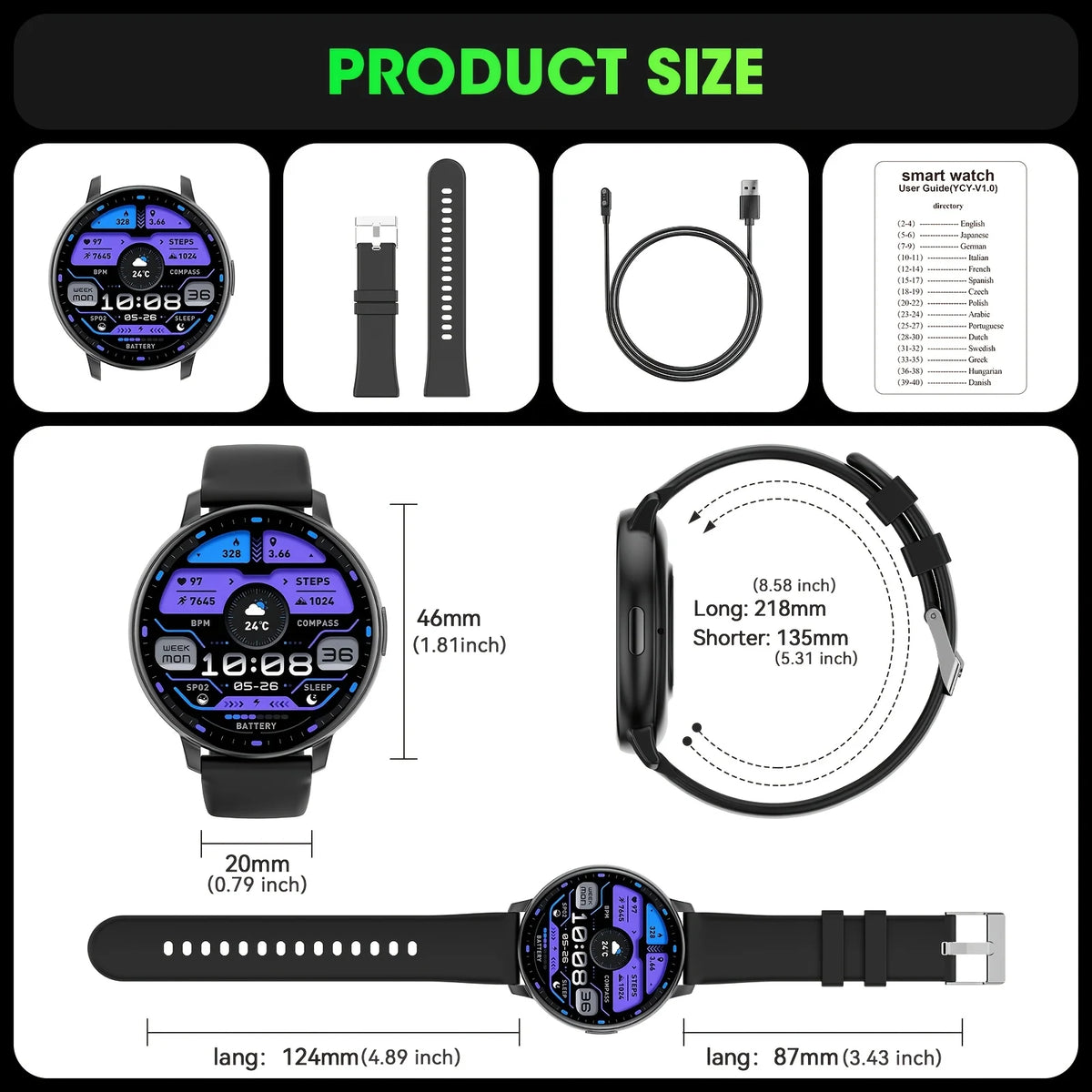 ERUN Smartwatch With Bluetooth Calling And Fitness Activity Tracking