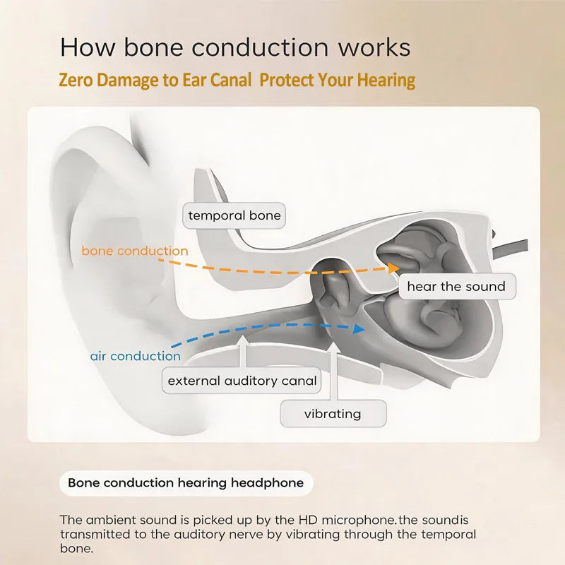 Coaxthon Bluetooth Bone Conduction Open Ear Rechargeable Hearing Aid