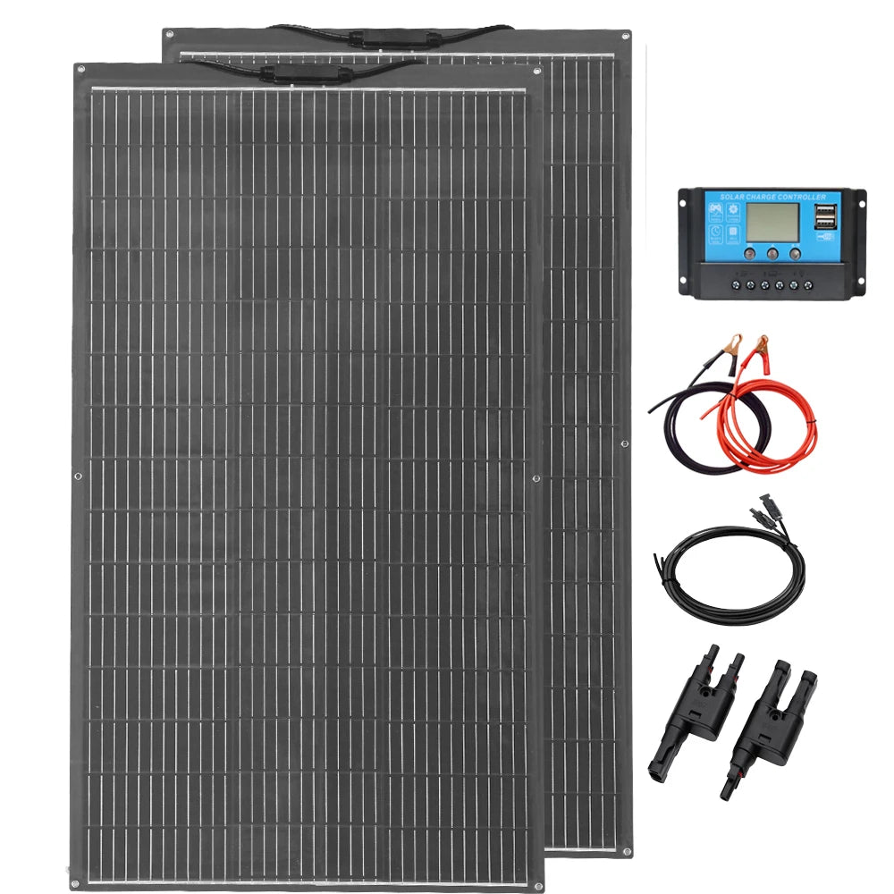 Boguang Flexible Monocrystalline Solar Panel 200W 400W 12V 24V Waterproof