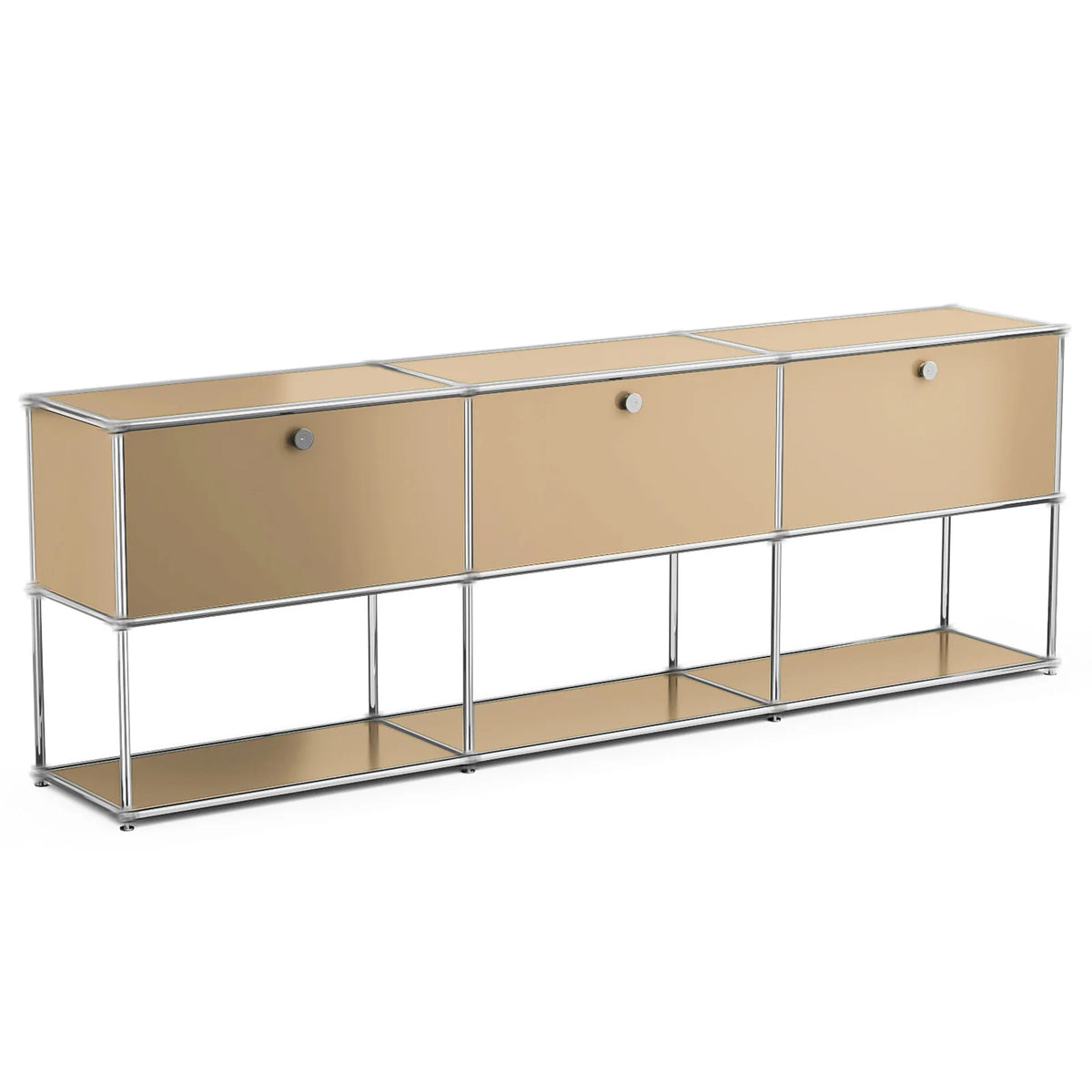 Modern Stainless Steel Storage Cabinet TV Stand for Living Room