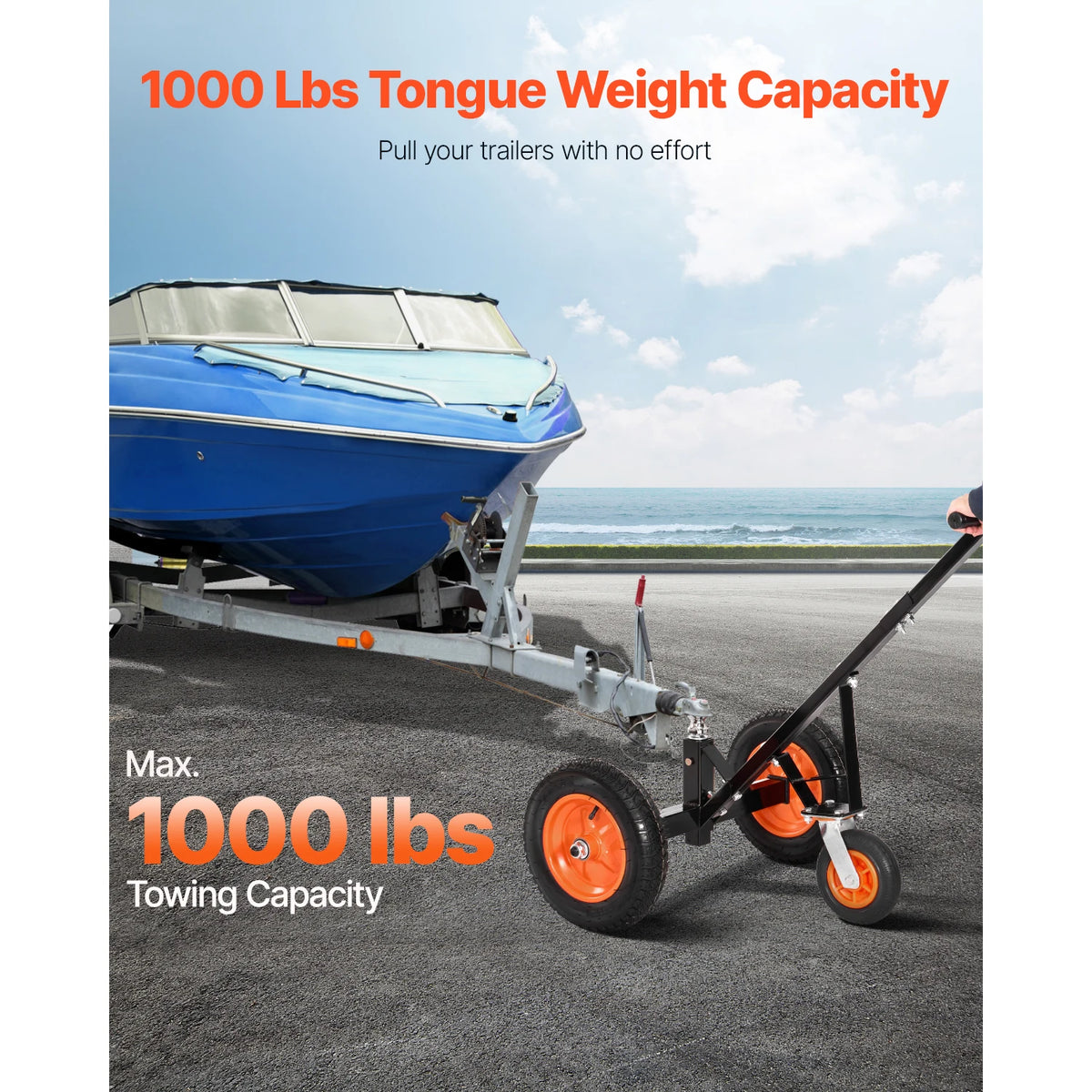 Heavy Duty Adjustable Trailer Dolly For Boat And RV Travel