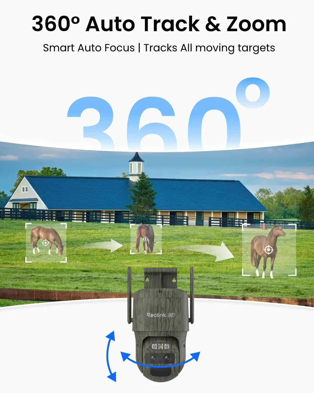 Outdoor 4G LTE Wireless Security Camera 360 Pan Tilt Tracker