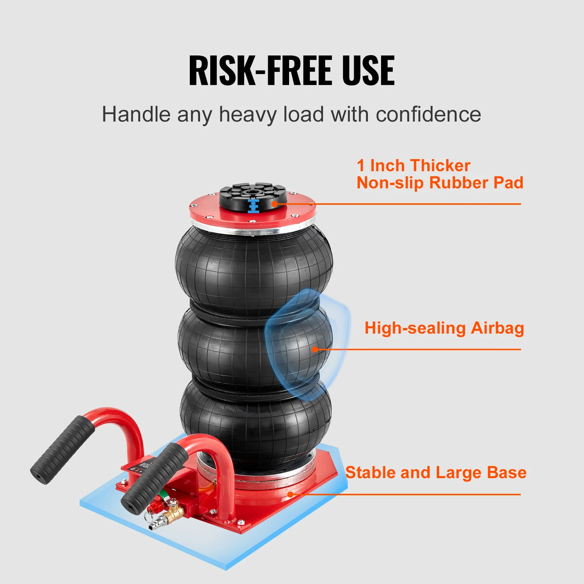 Succebuy Portable Triple Bag Air Jack Pneumatic Car Lift