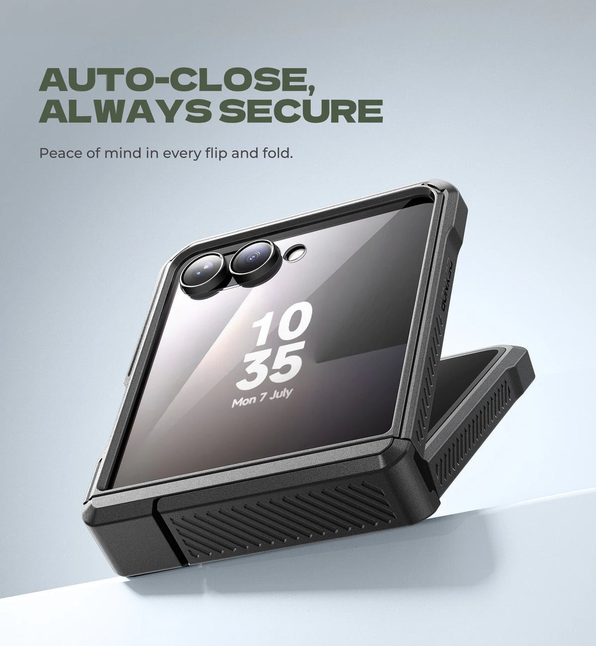 Dexnor Galaxy Z Flip 7 Case Dual Kickstands Hinge Rugged