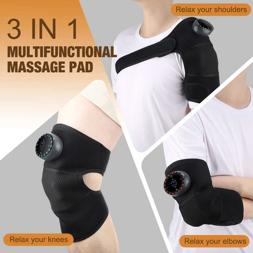 Hailicare Graphene Heated Knee Brace Rechargeable Massage Support Pad LED