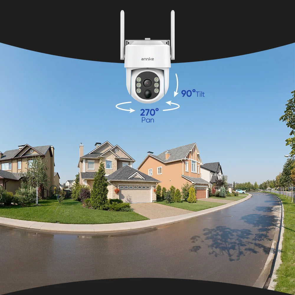 Annke 4MP Solar Wireless Security Cameras NVR Kit With Monitor