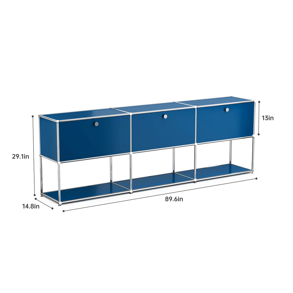 Modern Stainless Steel Storage Cabinet TV Stand for Living Room