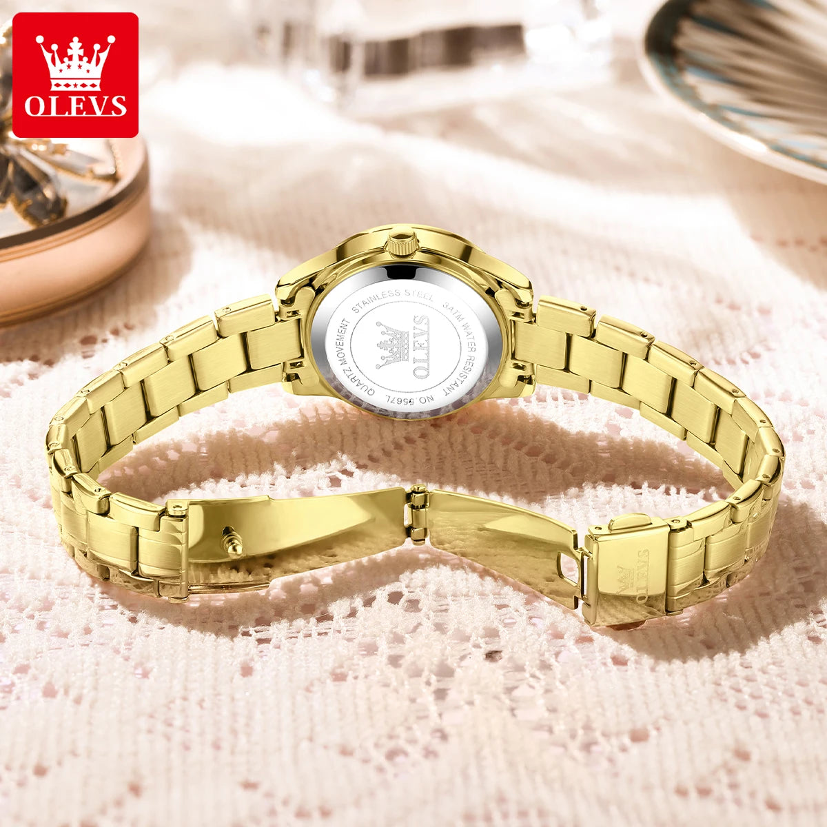 OLEVS Women's Quartz Watch With Week Date And Luminous Dial