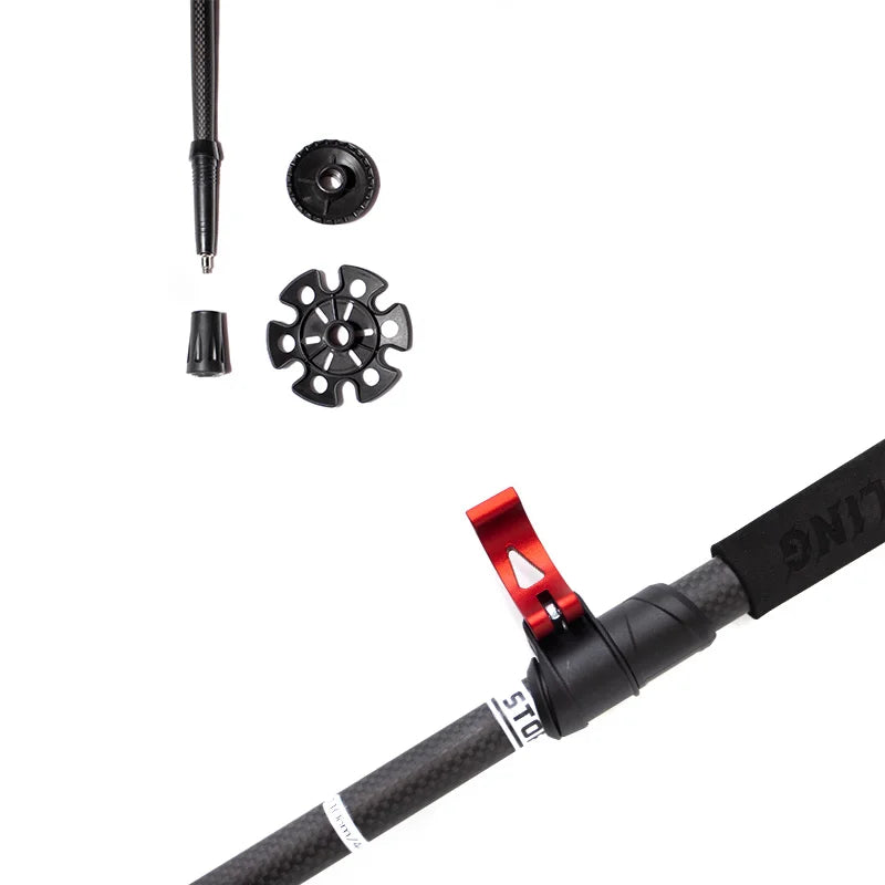 Okhealing Lightweight Carbon Fiber Telescopic Trekking Poles For Hiking