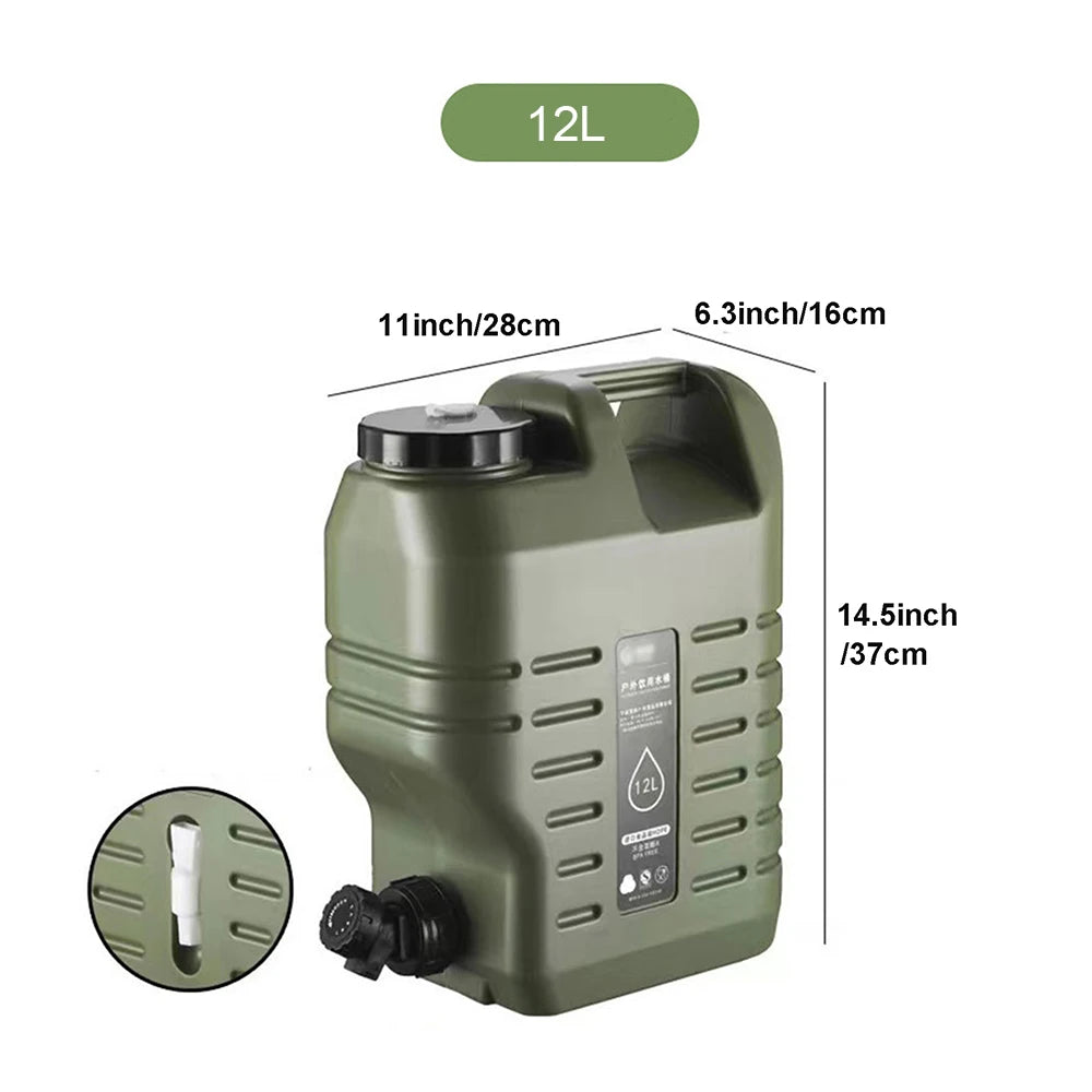 Portable Collapsible Water Storage Tank With Spigot For Camping
