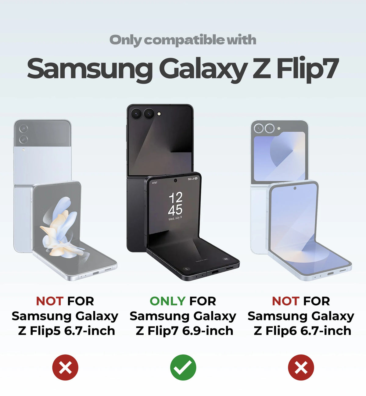 Dexnor Galaxy Z Flip 7 Case Dual Kickstands Hinge Rugged