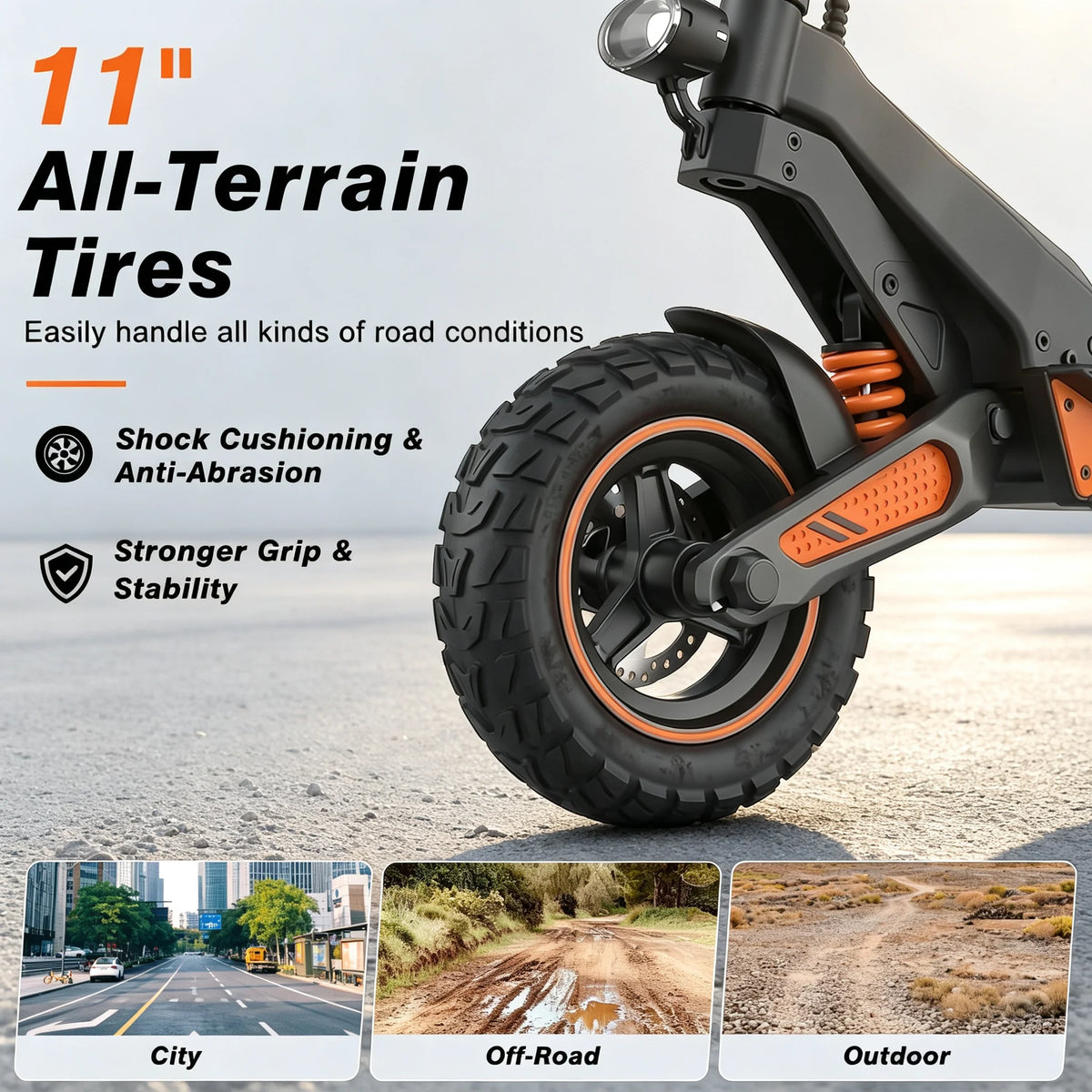 Electric Scooter with Seat for Adults, 2400W Motor, 52V 20.8Ah Battery, 11-inch Tires, Hydraulic Disc Brakes, Foldable E Scooter, 180kg Max Load