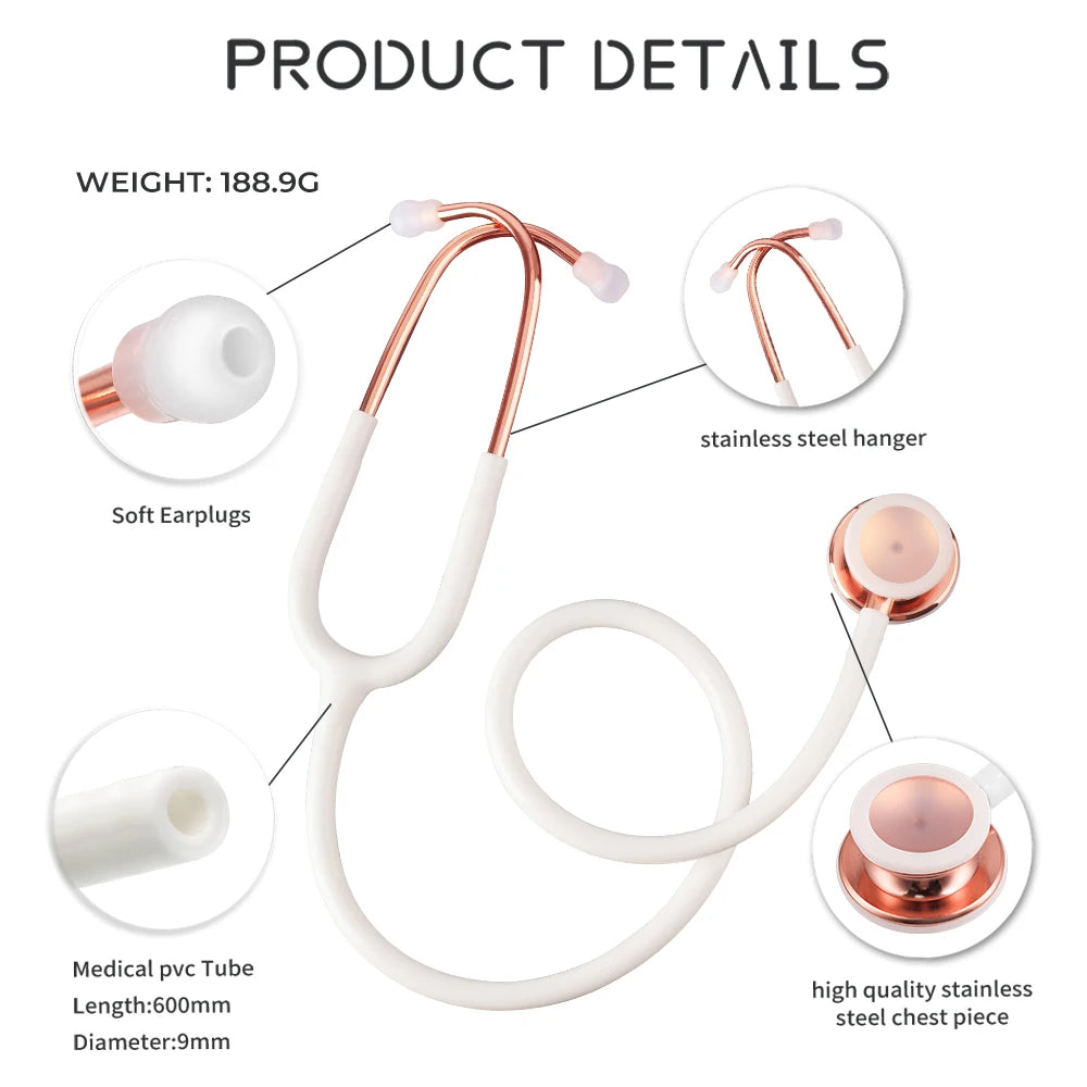 Professional Doctor Medical Stethoscope Heart Lung Cardiology Single Head Stethoscope Nurse Student Vet Medical Equipment Device