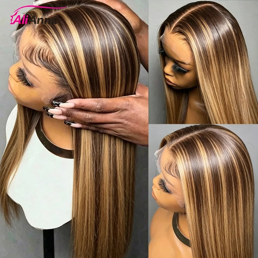 ALIANNA Remy Human Hair Lace Front Wig With Baby Hair