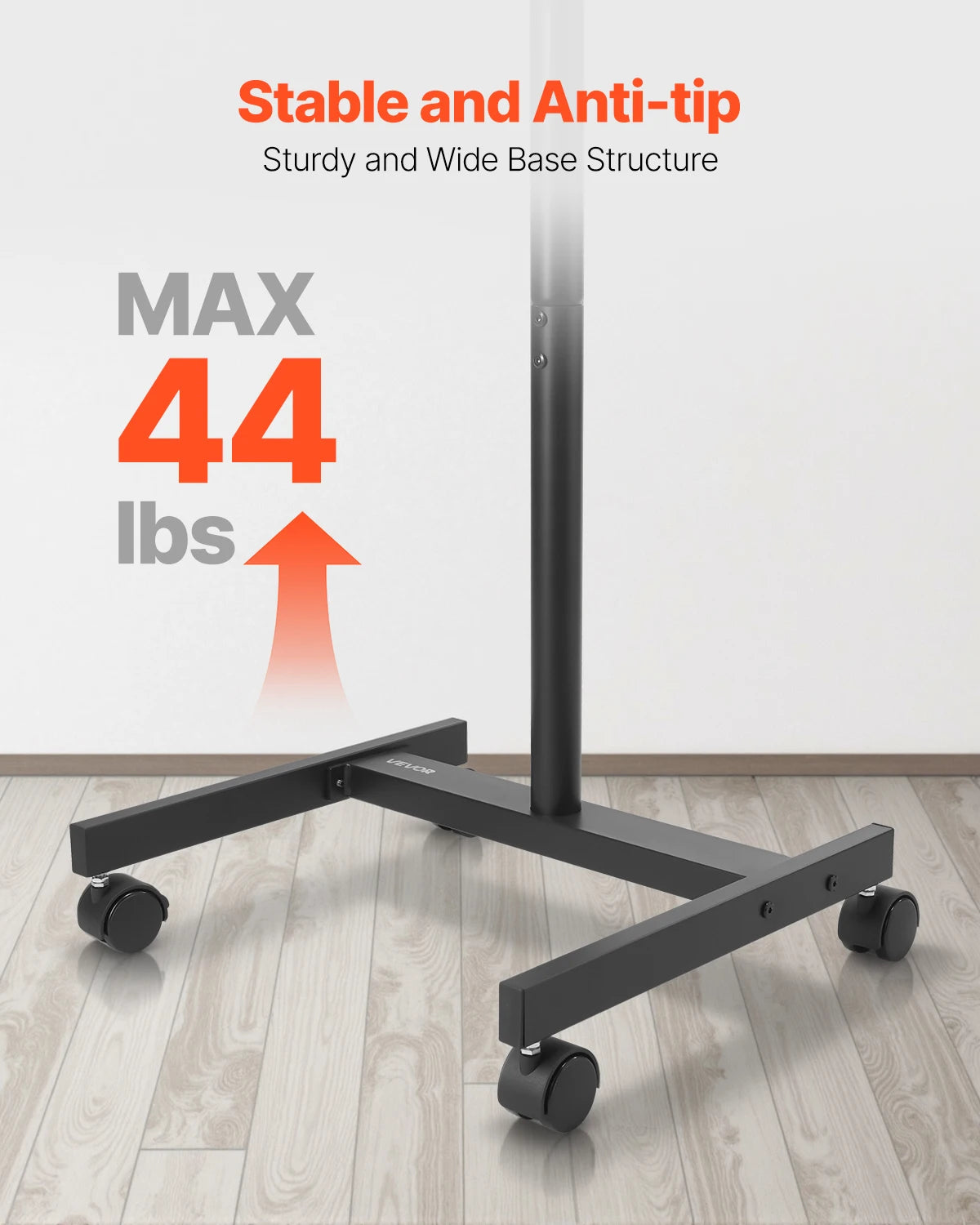 SucceBuy Universal Rolling TV Stand With Wheels For Home Office